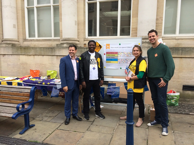 From l to r: Antony Hook MEP, Ukonu Obasi (Gravesham PPC), Judith Bunting MEP, Kyle Marsh (Dartford PPC)