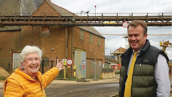 Merilyn and Richard at the Tarmac brownfield site